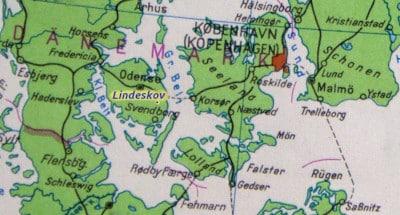 Lindeskov auf der Karte Dänemark - Fünen