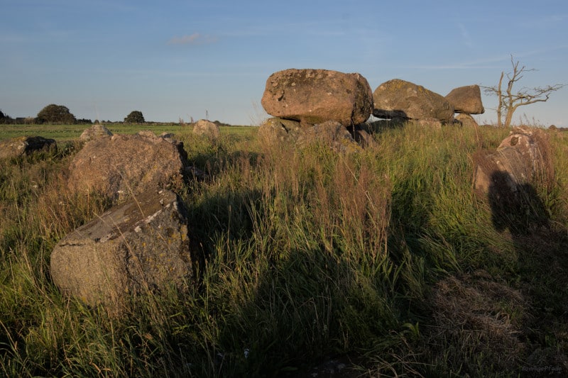 Historical sight: 5 - chamber longdolmen near Lindeskov at Assensvej road, Funen island, Denmark